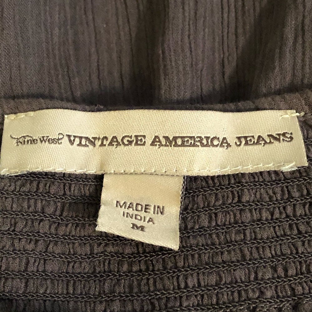 Nine West Vintage America Jeans Embroidered Top - Picture 8 of 9
